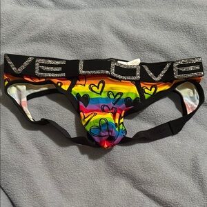 Andrew Christian Colorful Heart Pattern Jock